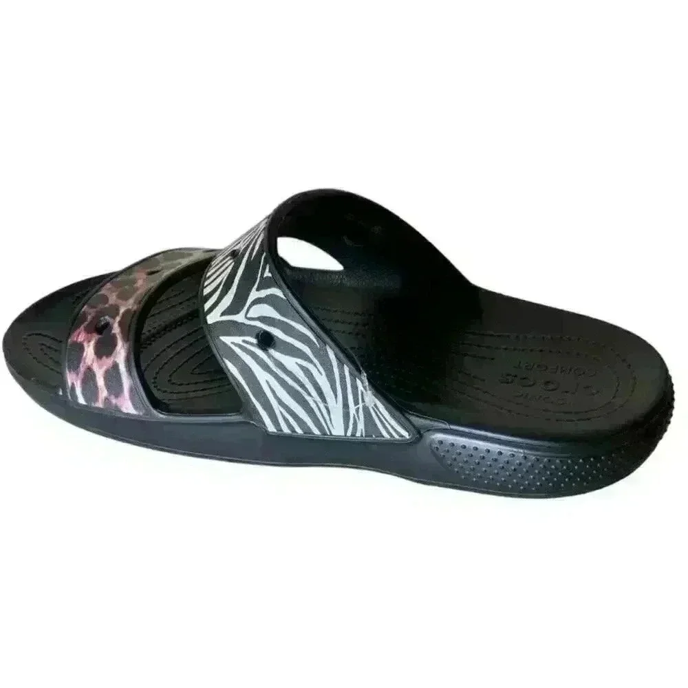 Crocs Classic Animal Remix Two-Strap Slide Sandals Men's Size 14 Shoes NEW